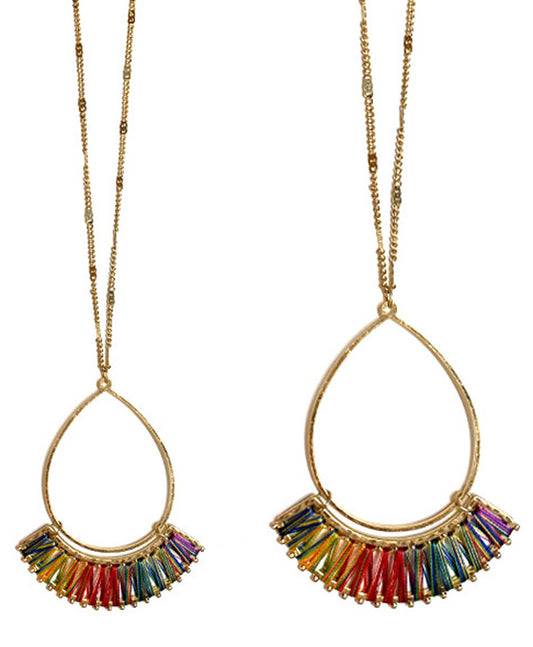 Water Drop Shape w/ Thread Necklace