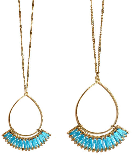 Water Drop Shape w/ Thread Necklace