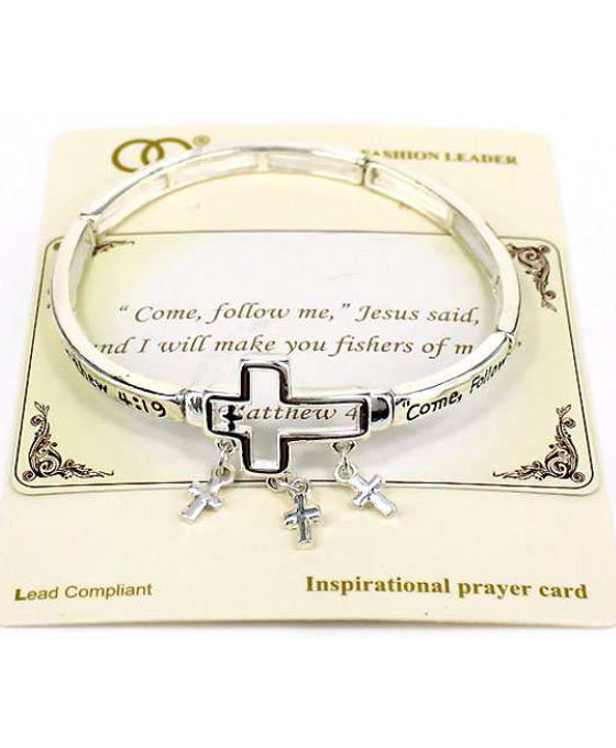 MATTHEW 4:19 Cross Inspiration Bracelet
