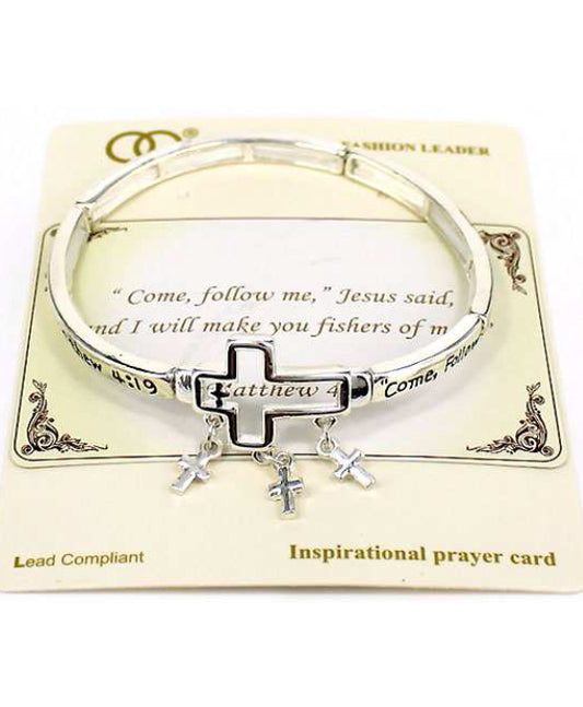 MATTHEW 4:19 Cross Inspiration Bracelet