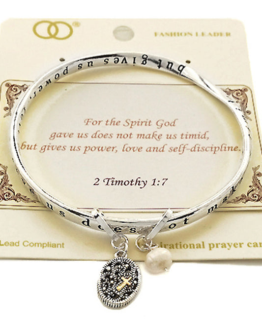 2 TIMOTHY 1:7 Twist Bangle