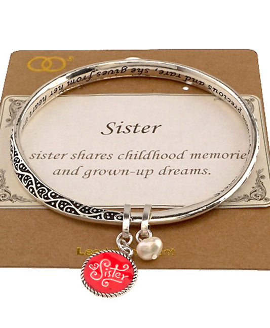 SISTER Themed Designer Texture Twist Bangle