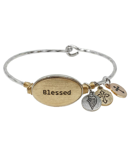 BLESSED Wire Hook Bracelet