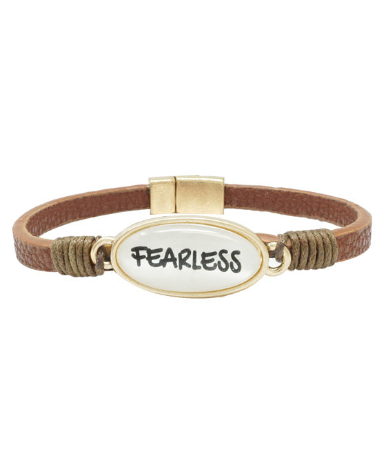 FEARLESS Animal Print Leather Magnetic Bracelet
