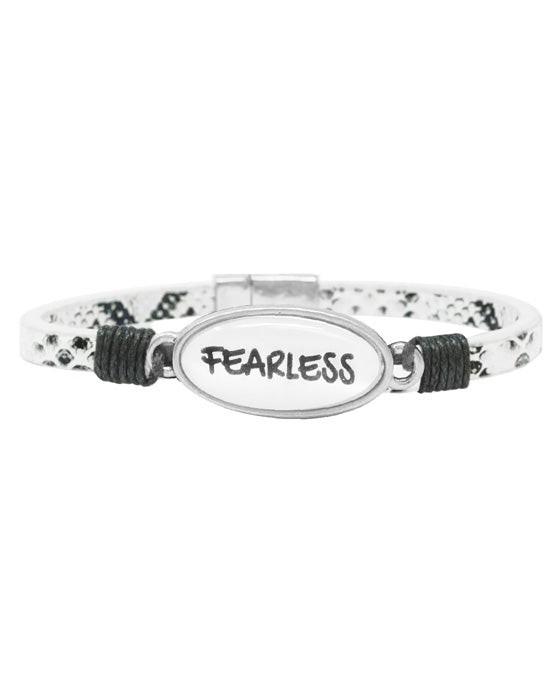 FEARLESS Animal Print Leather Magnetic Bracelet
