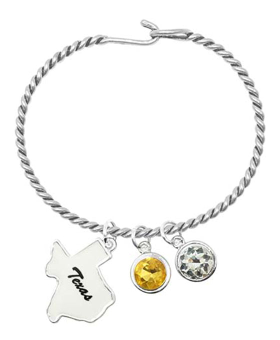 State Enamel Paint Charm Wire Hook Bracelet