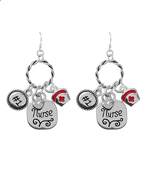 Nurse Engraved Dangle Earring