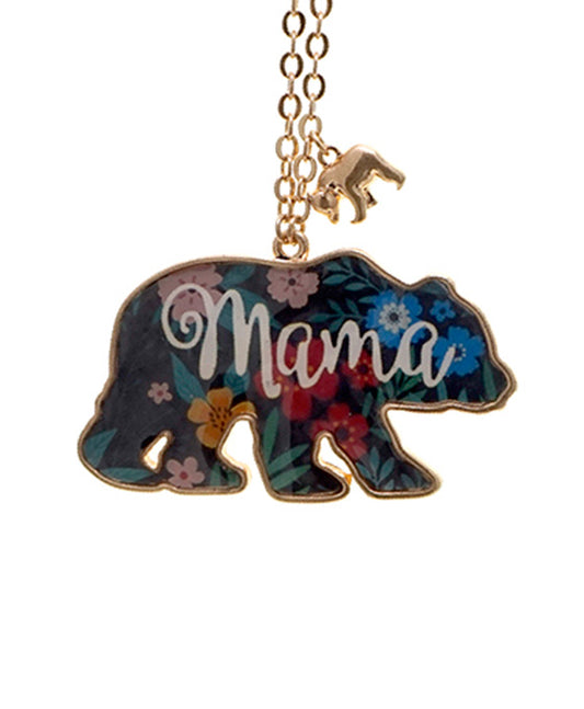 Mama Bead Floral Pattern Necklace
