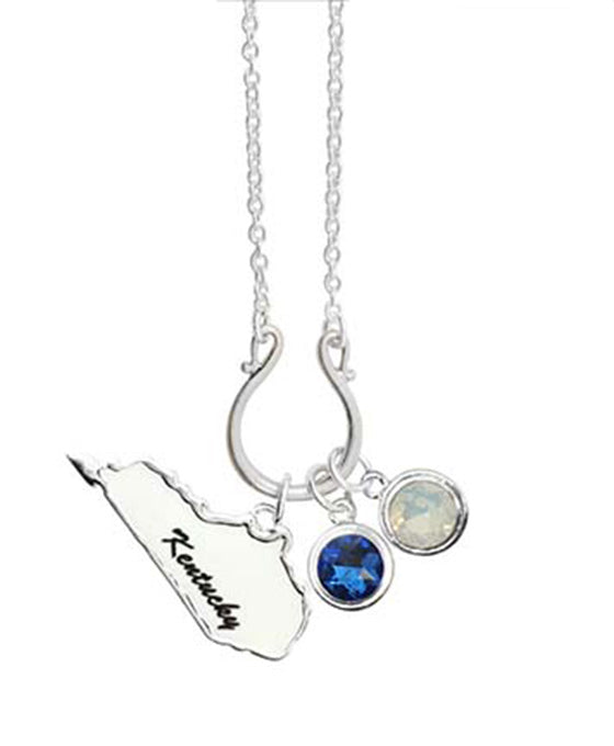 State Enamel Paint Pendant Necklace Set