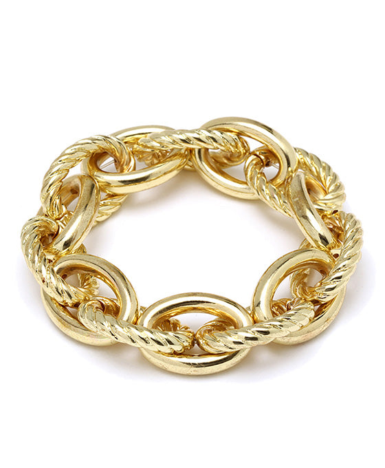 Metal Link Elastic Designer Bracelet