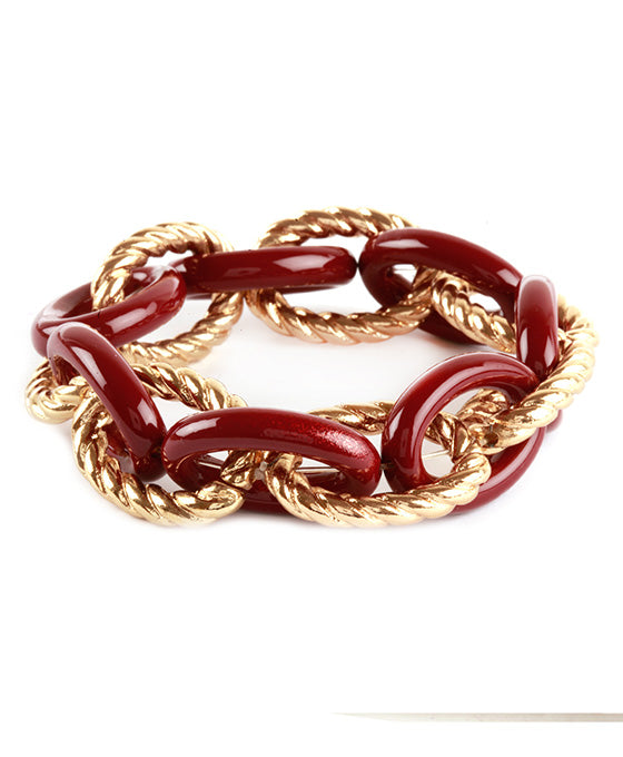 Metal Link Elastic Designer Bracelet