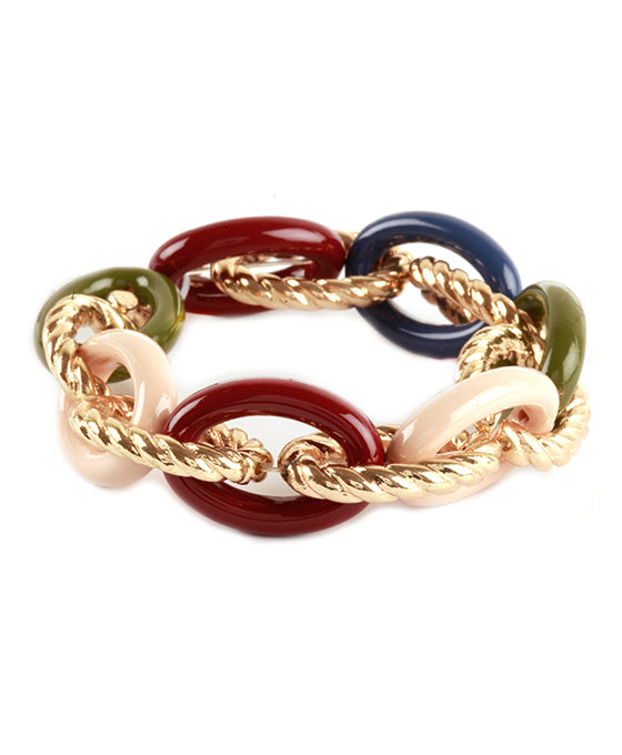 Metal Link Elastic Designer Bracelet