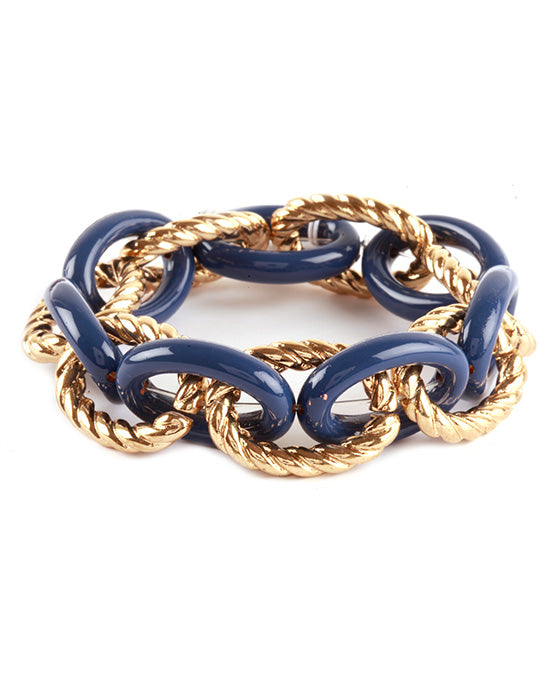 Metal Link Elastic Designer Bracelet