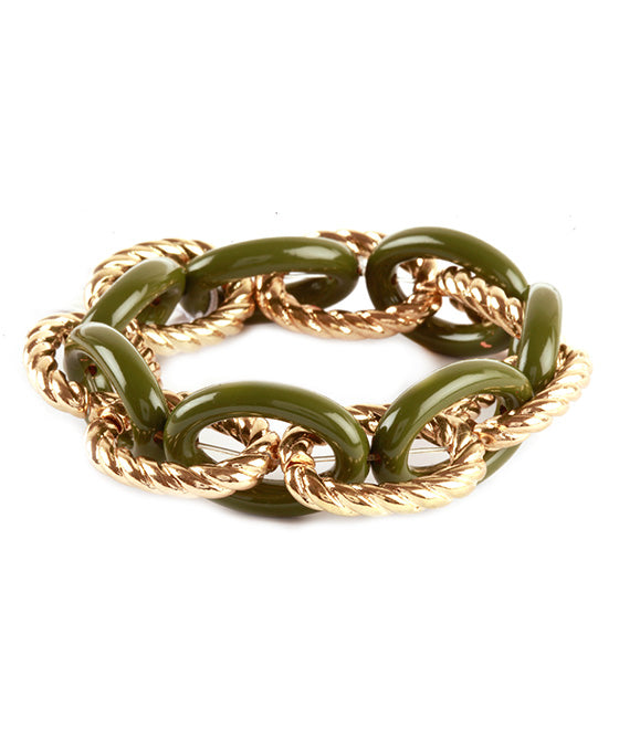 Metal Link Elastic Designer Bracelet