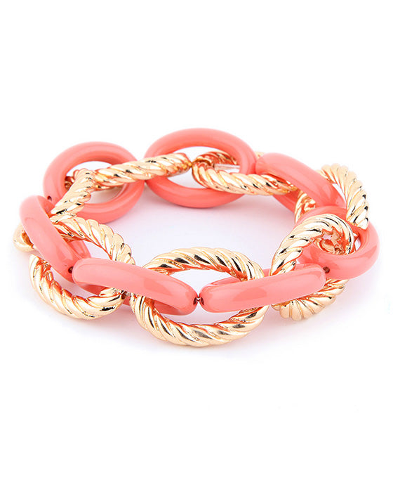 Metal Link Elastic Designer Bracelet