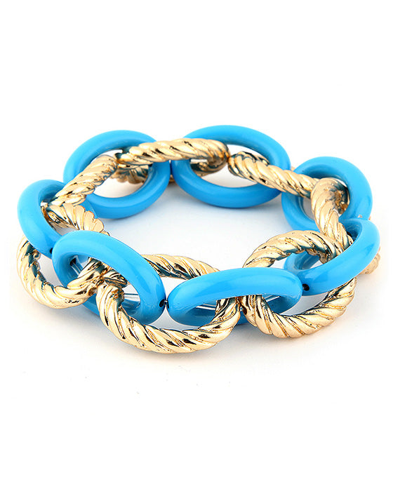 Metal Link Elastic Designer Bracelet