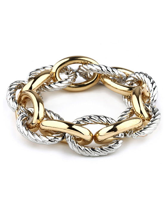 Metal Link Elastic Designer Bracelet