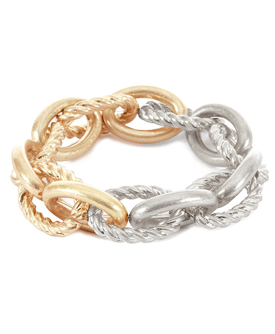 Metal Link Elastic Designer Bracelet