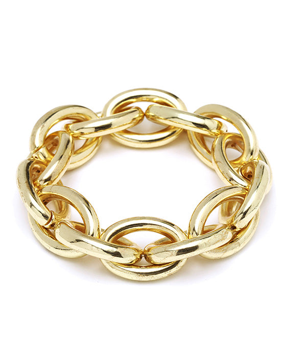 Elastic Polished Link Bracelet