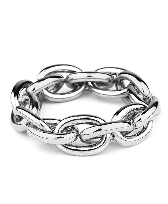 Elastic Polished Link Bracelet