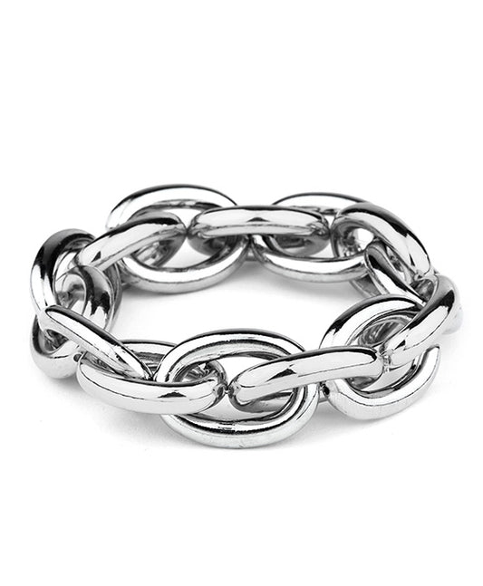 Elastic Polished Link Bracelet