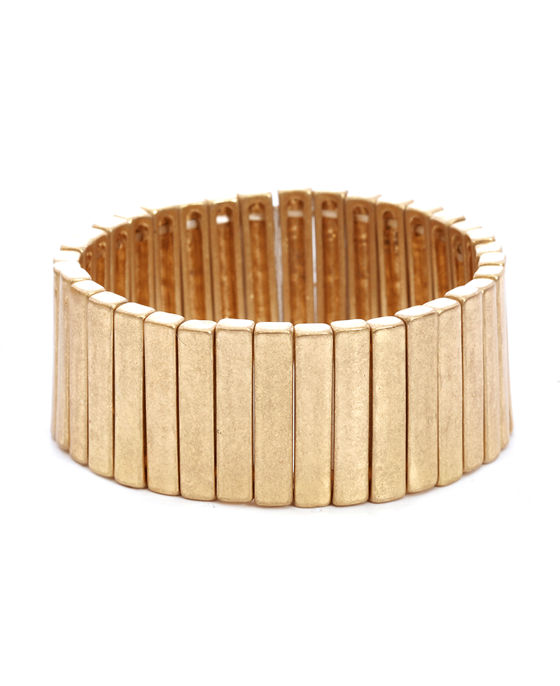 Metal Bar Color Coating Elastic Bracelet