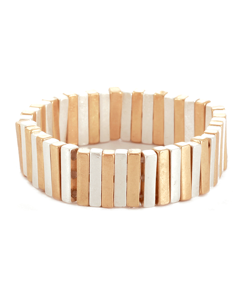 Metal Bar Elastic Bracelet