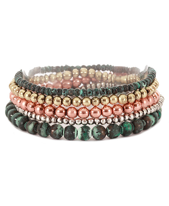 Metal Layered Elastic Bracelet