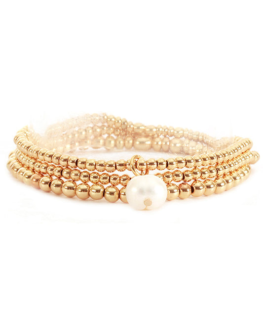 Metal Layered Elastic Bracelet