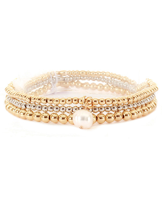 Metal Layered Elastic Bracelet