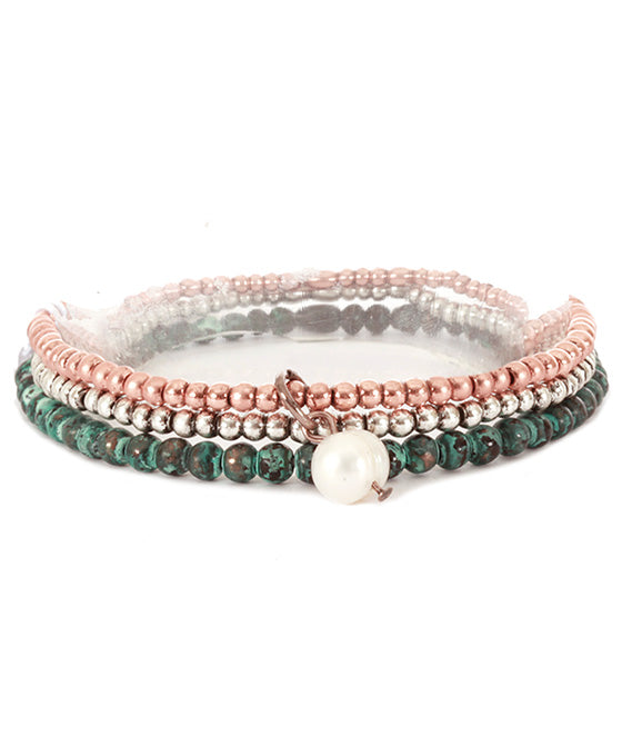 Metal Layered Elastic Bracelet