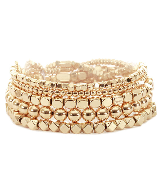 Metal Layered Elastic Bracelet