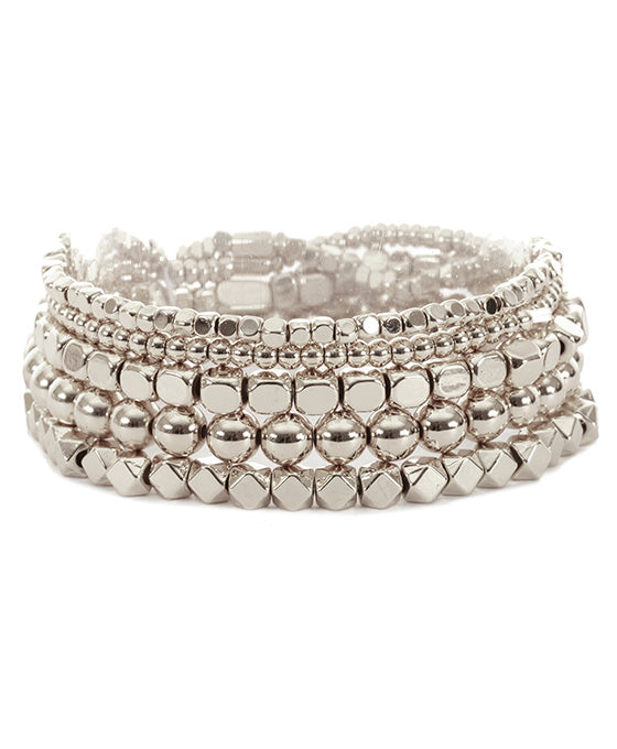 Metal Layered Elastic Bracelet