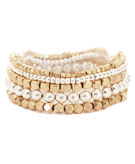 Metal Layered Elastic Bracelet