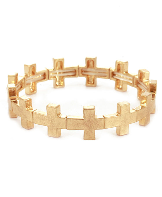 Metal Cross Elastic Bracelet