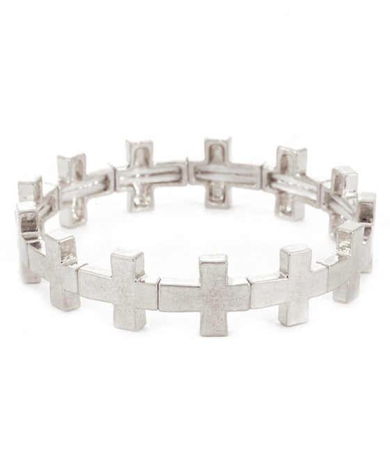Metal Cross Elastic Bracelet