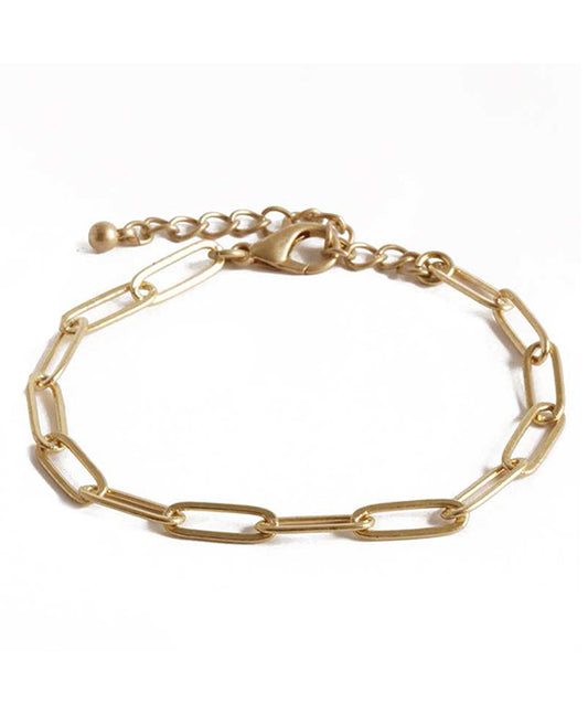 Metal Link Paperclip Bracelet