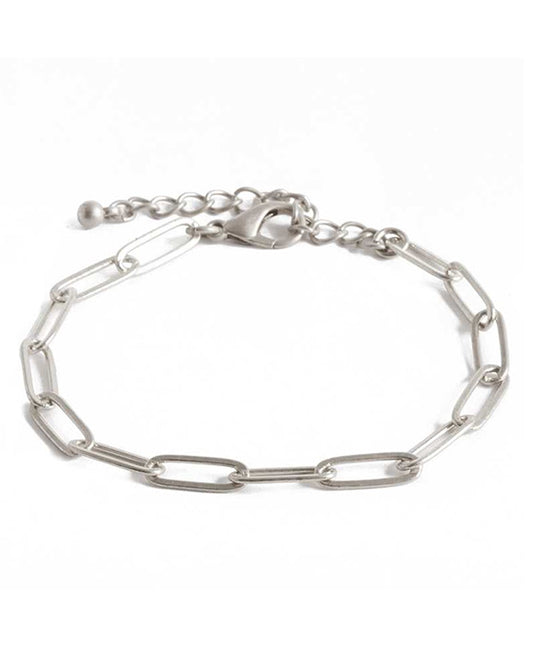 Metal Link Paperclip Bracelet