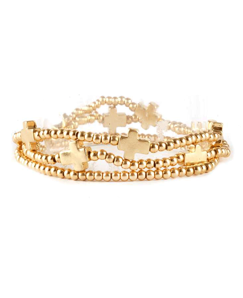 Metal CCB Cross Bracelet