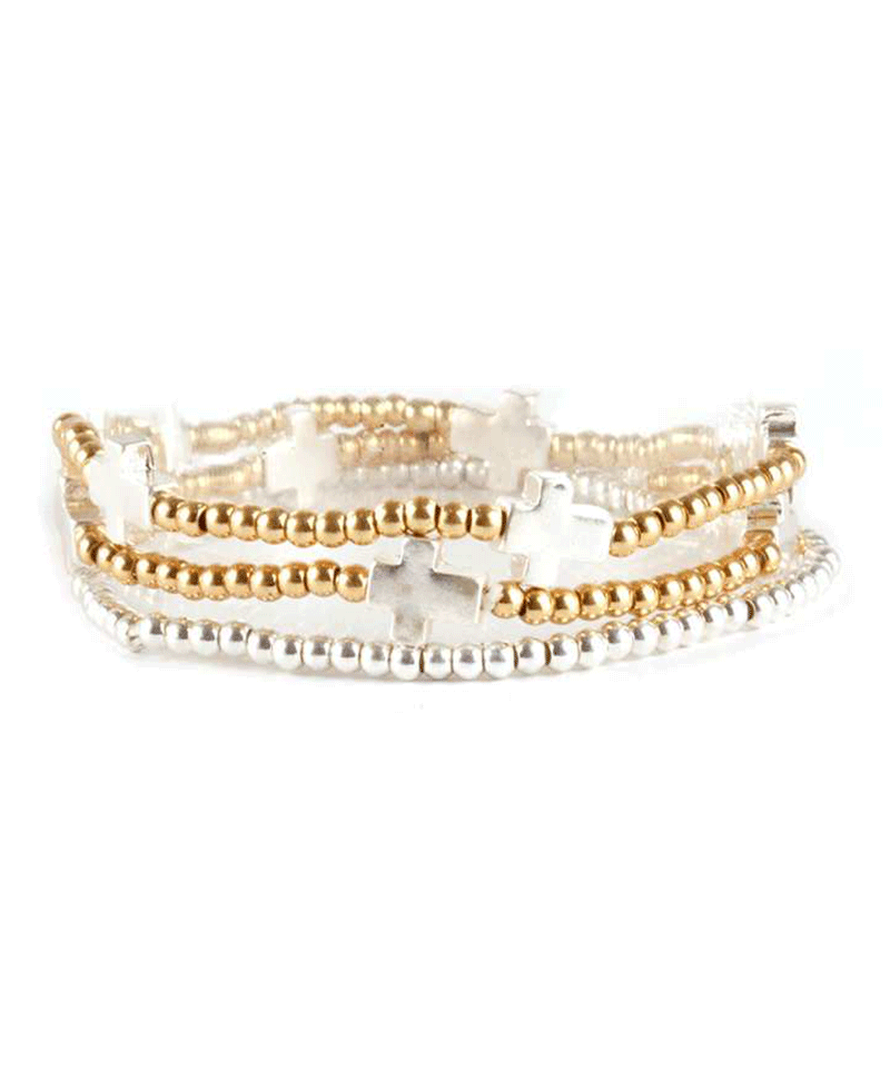 Metal CCB Cross Bracelet