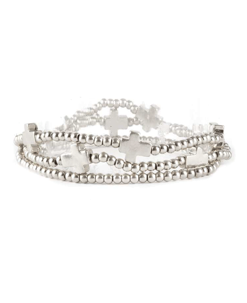 Metal CCB Cross Bracelet