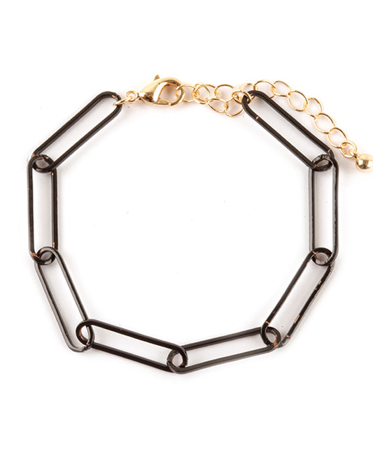 Metal Color Coating Paper Clip Bracelet