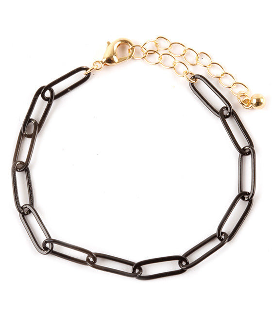 Metal Color Coating Paper Clip Bracelet