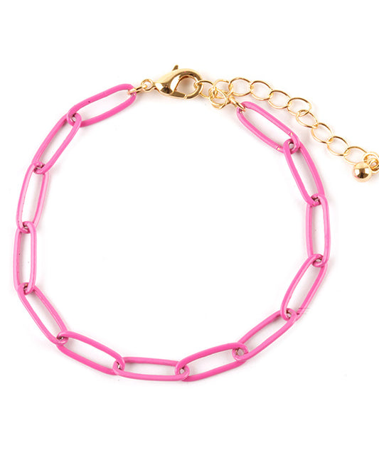 Metal Color Coating Paper Clip Bracelet