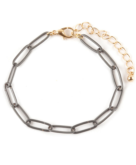 Metal Color Coating Paper Clip Bracelet