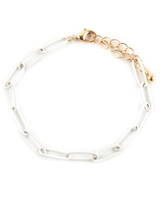 Metal Color Coating Paper Clip Bracelet