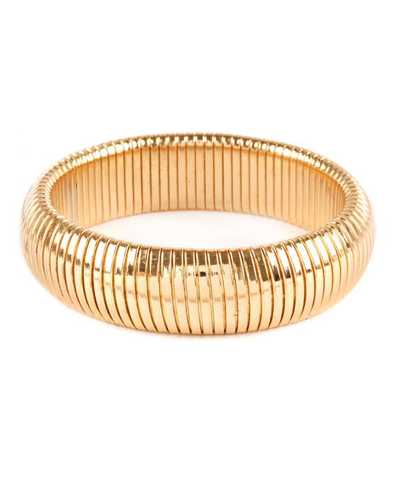 Metal Herringbone Bangle Bracelet