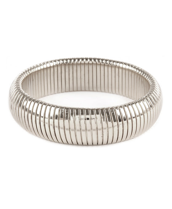 Metal Herringbone Bangle Bracelet