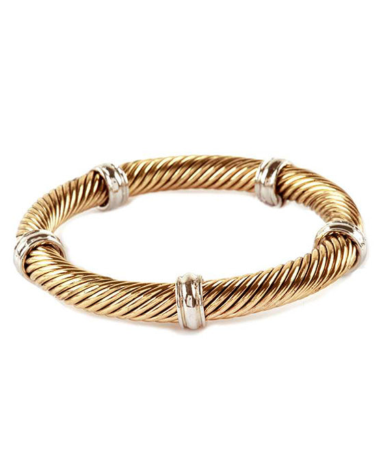 Metal Aluminum Coating Twisted Elastic Bracelet