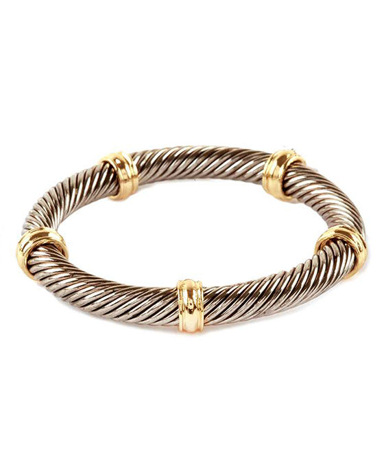 Metal Aluminum Coating Twisted Elastic Bracelet